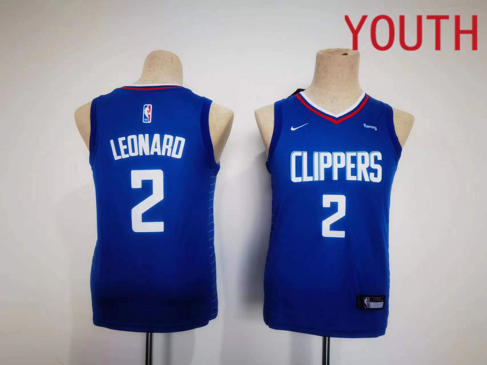 Youth Los Angeles Clippers #2 Leonard Blue Nike Game 2023 NBA Jersey